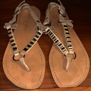 JESSICA SIMPSON gold sandals